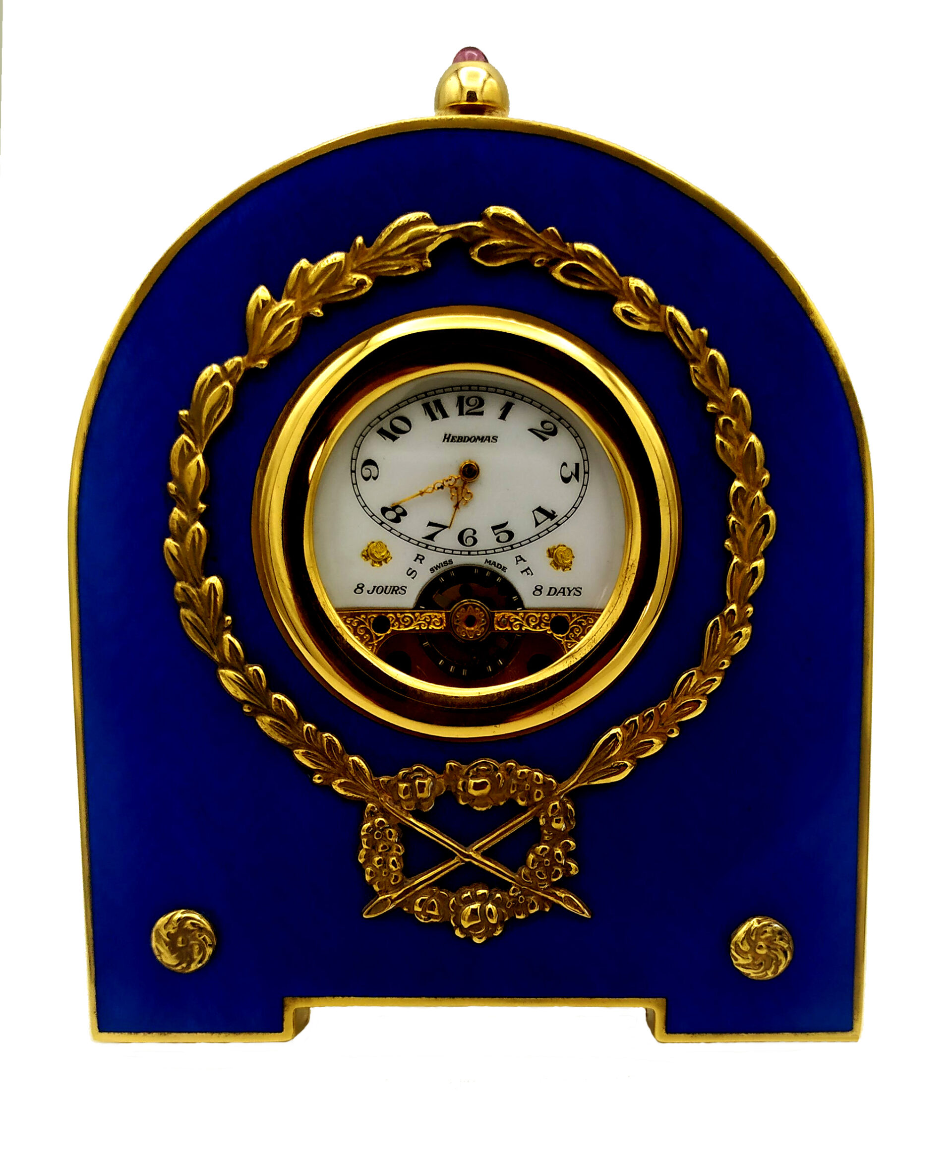 Salimbeni Shaped Blue Table Clock Empire style