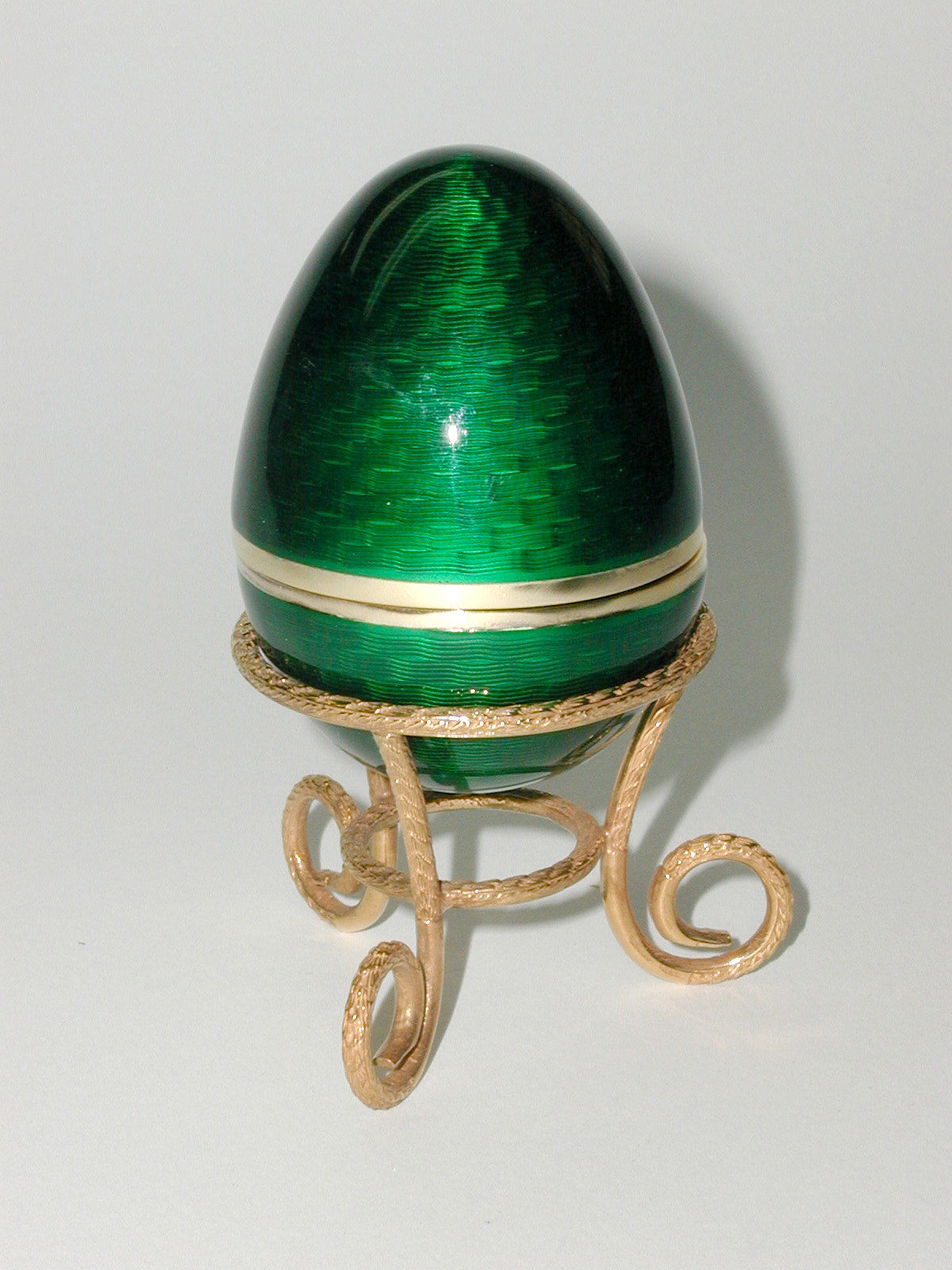 Eggs Faberge Style In Sterling Silver Enamel On Guilloche SALIMBENI