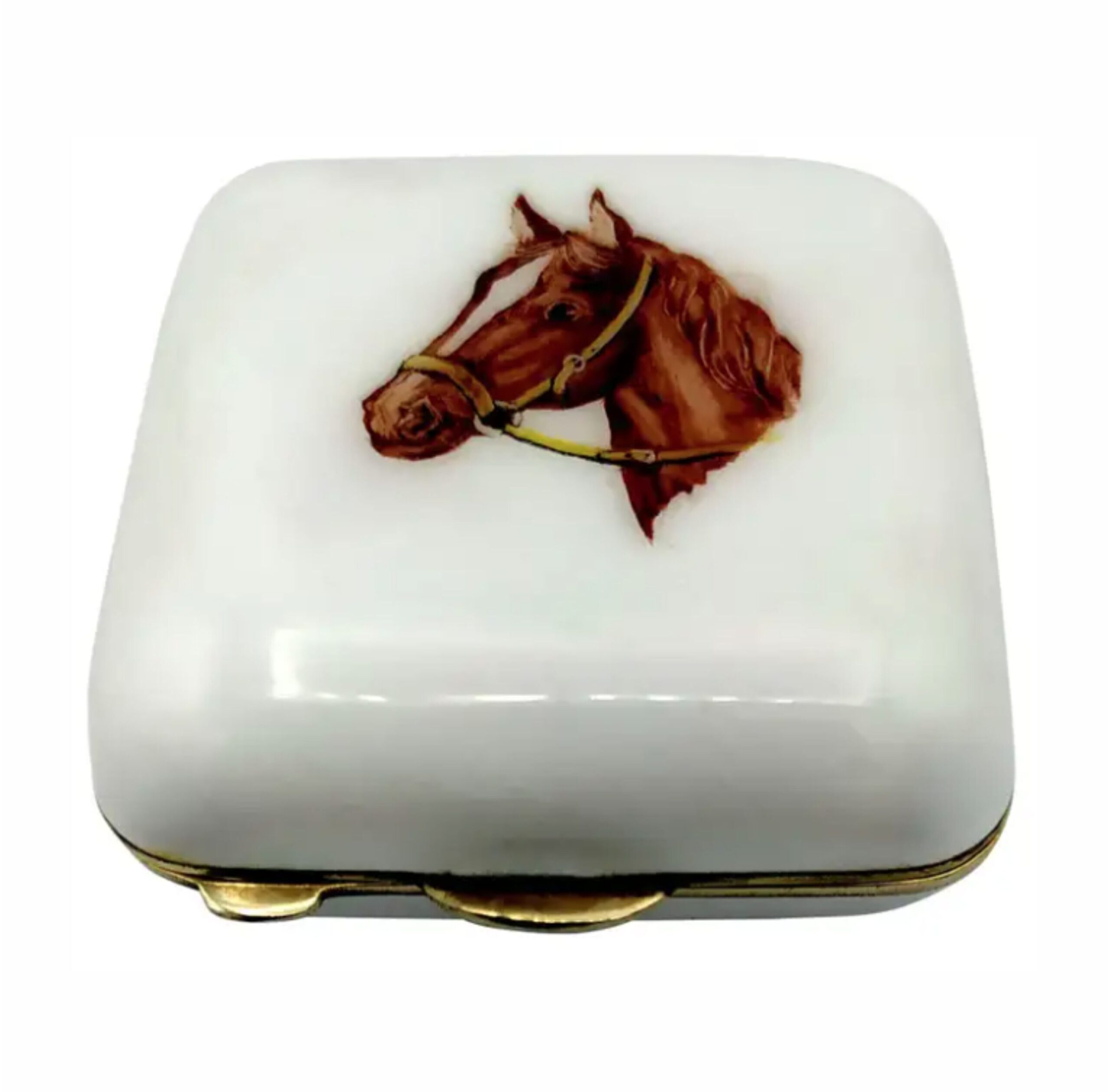 Gucci silver products by Salimbeni. Pill box with head of horse.  Not with Gucci Mark
